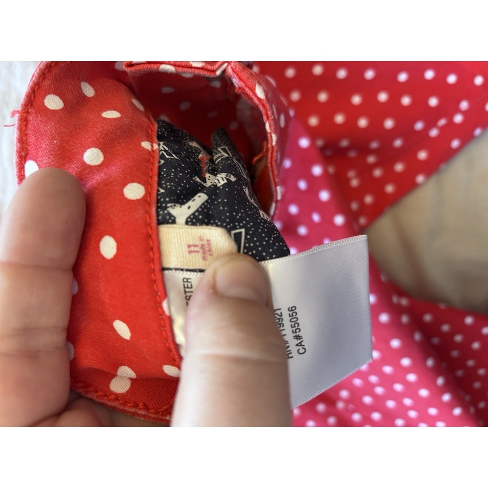 Tommy Girl Red White Polka Dots Skinny Jean Pants Twill Girls Size 11 New! - Picture 5 of 6